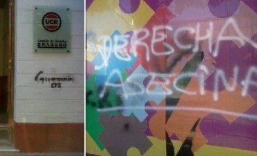 Noche de pintadas amenazantes en Bragado: consignas “K” en sedes partidarias y medios de comunicación