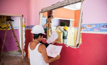 Obras en el jardin maternal municipal