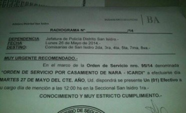 Nara-Icardi: la Bonaerense, en el casamiento