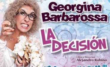 Este martes 16 llega Georgina Barbarossa a Los Toldos