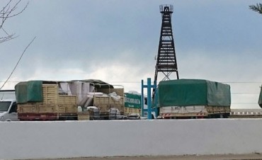 Máximo y Alicia comenzaron a llevar camiones con calefones, termotanques, lavarropas y colchones a Santa Cruz