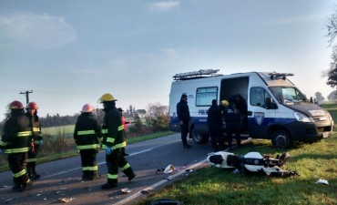 Un motociclista falleció tras una colisión frontal en la ruta 65