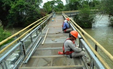 Avanzan los trabajos en las pasarelas del Circuito Garganta del Diablo