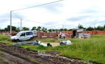 Más de 20 casas se están construyendo en terrenos que eran del CEF y ya se notan cambios en la fisonomía barrial