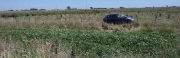 Volcó un auto con 4 ocupantes de Los Toldos en la ruta 65