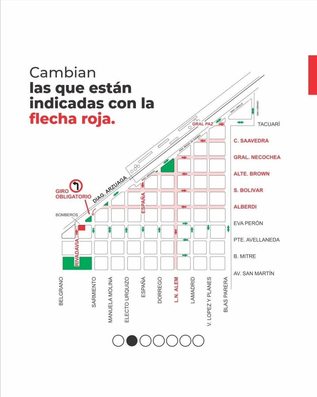 Desde el 1º de Enero. Las calles cambian de mano