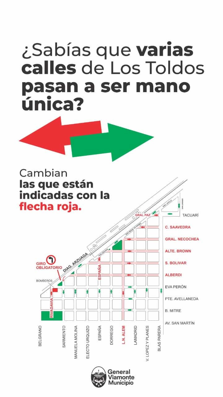 Desde el 1º de Enero. Las calles cambian de mano