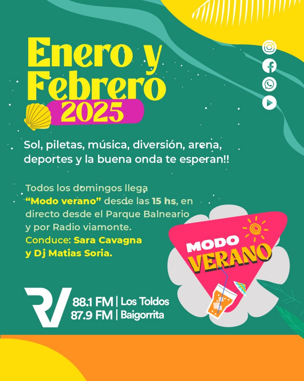 Programa en vivo desde el Parque Balneario Municipal