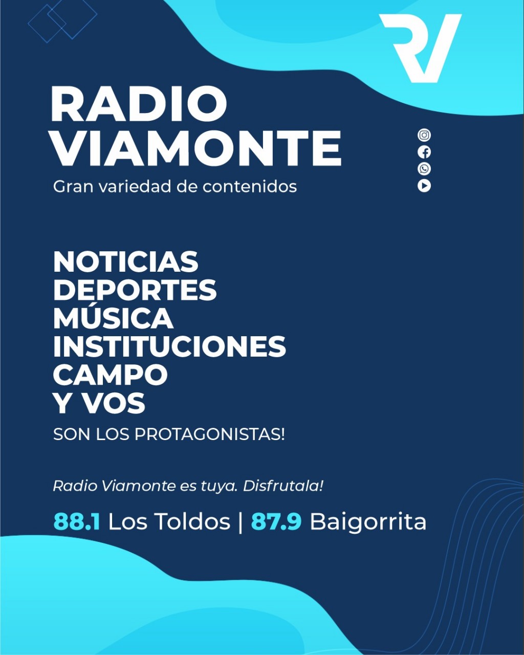 Radio Viamonte 881 en FM.- Disfruta de la programacion de verano 2025!