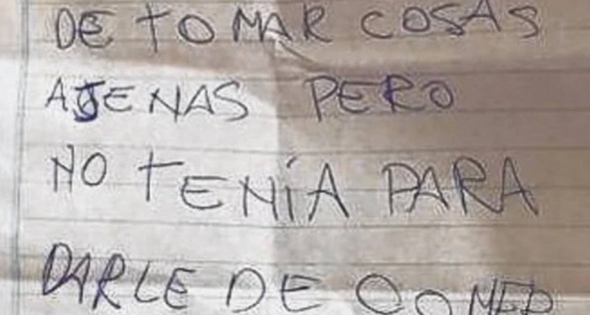 Insólito hecho en Casilda. Halló una billetera, la devolvió sin dinero y dejó una carta