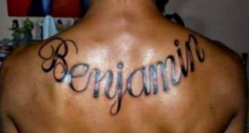Noticia inesperada. Se tatuó el nombre del hijo y descubrió que no era suyo