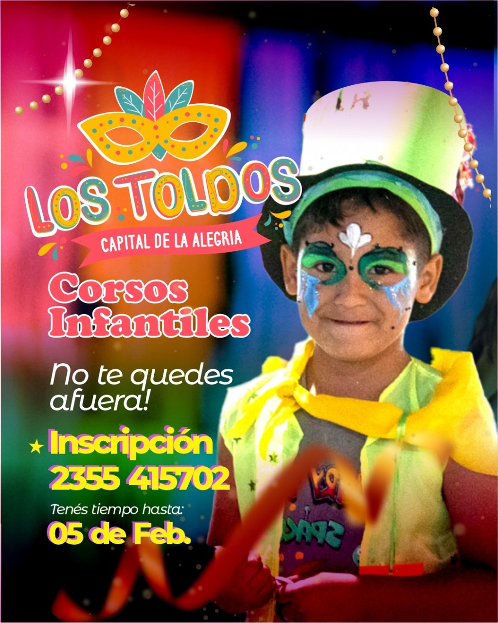 Llega el carnaval infantil casi 100 inscriptos!