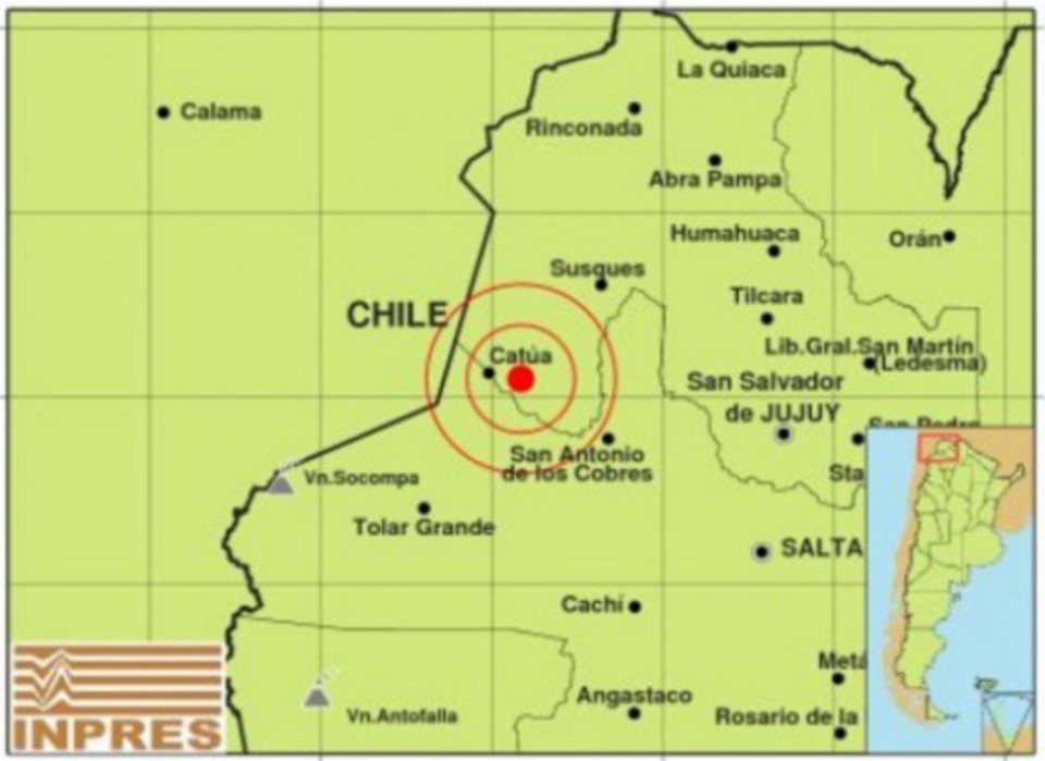 Jujuy: un fuerte sismo de 6,4 grados de magnitud sacudió la provincia