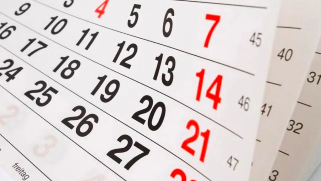 Calendario de feriados en abril 2024