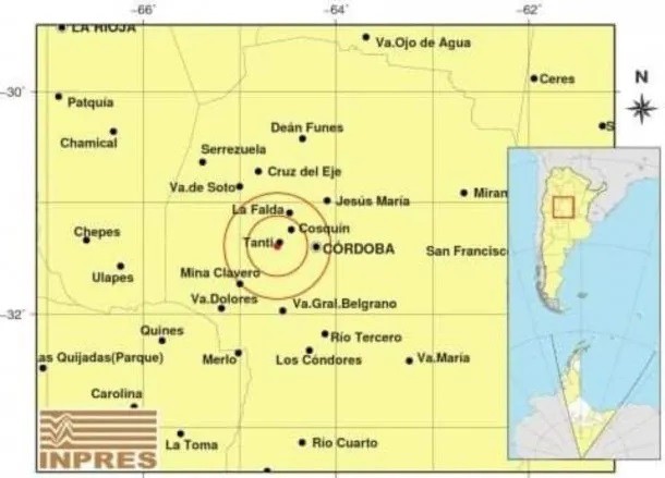Un fuerte sismo sacudió anoche a Córdoba