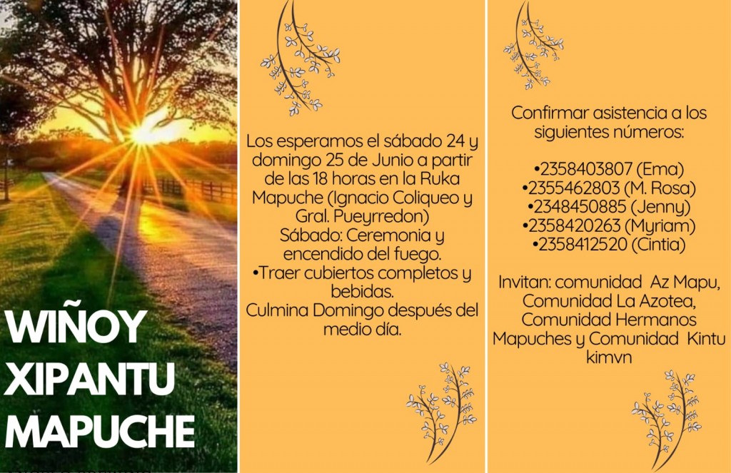 Año Nuevo mapuche: Wiñoy Xipantu en Los Toldos