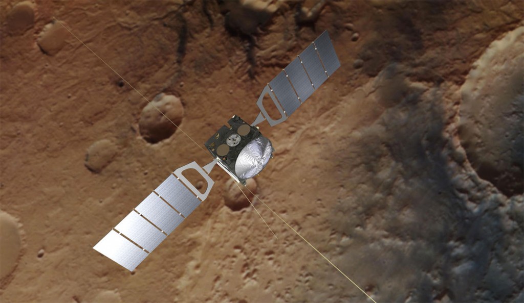 Descubren un gran lago de agua líquida en Marte