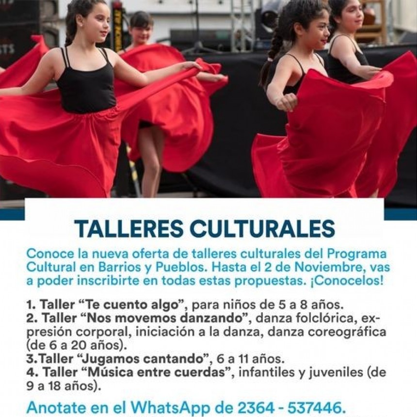 Nuevos Talleres culturales