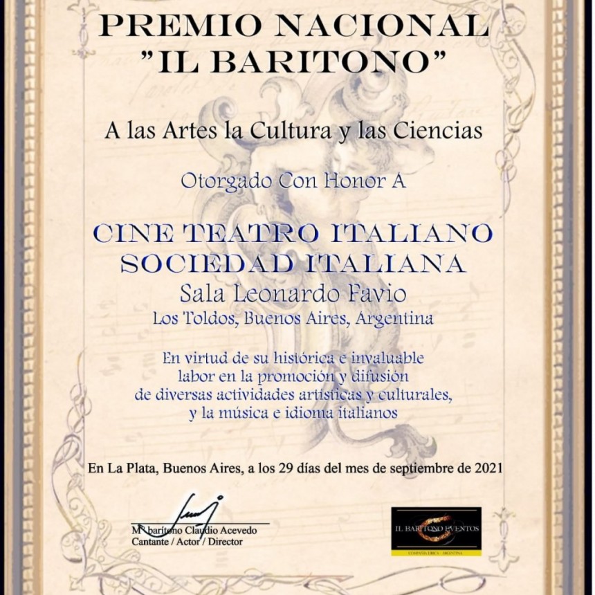 SOCIETÁ ITALIANA | PREMIO NACIONAL 