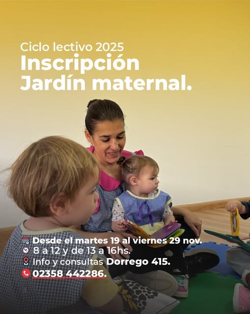 INSCRIPCIÓN JARDÍN MATERNAL. Ciclo lectivo 2025