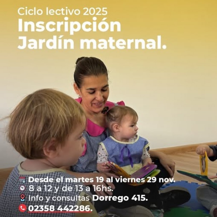 INSCRIPCIÓN JARDÍN MATERNAL. Ciclo lectivo 2025