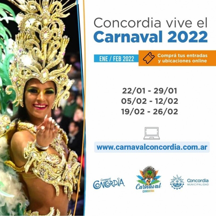 ENTRE RIOS | CONCORDIA| COMENZÓ LA VENTA DE ENTRADAS Y UBICACIONES PARA EL CARNAVAL 2022