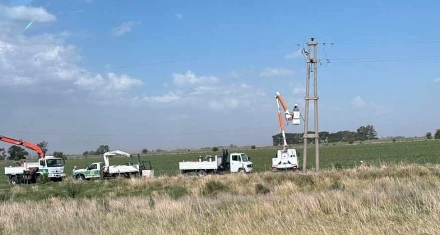  La empresa Eden SA  ha culminado con los trabajos de reparación de la línea Junin-Viamonte